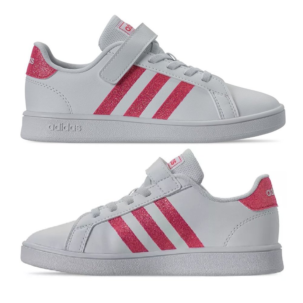 adidas Little Girls Grand Court Stay-Put sneakers - Picture 5 of 13